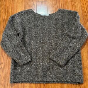 (ADRIENNE) VITTADINI SPORT WOOL & COTTON TAUPE SWEATER